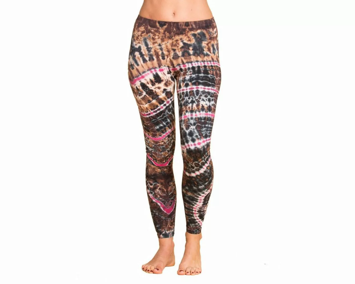 PANASIAM Leggings Unikat Batik Leggings 'Zebra' aus natürlicher Viskose Goa günstig online kaufen