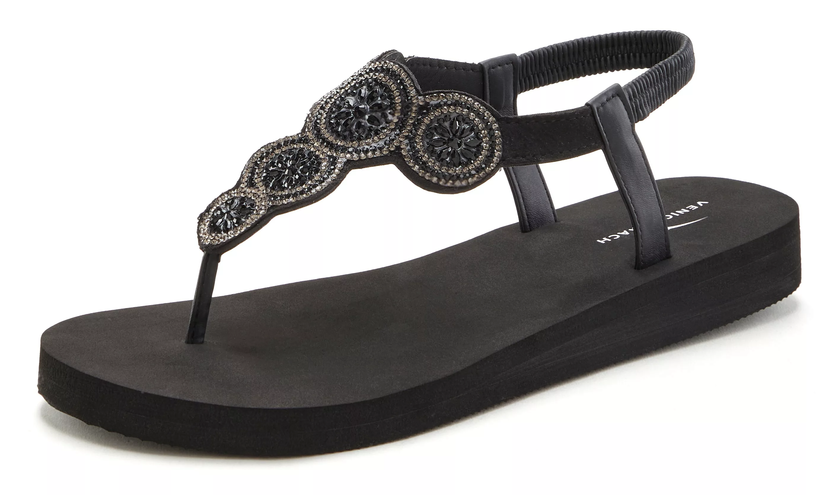 Venice Beach Zehensteg-Sandale, ultraleicht mit Glitzerdetails VEGAN günstig online kaufen
