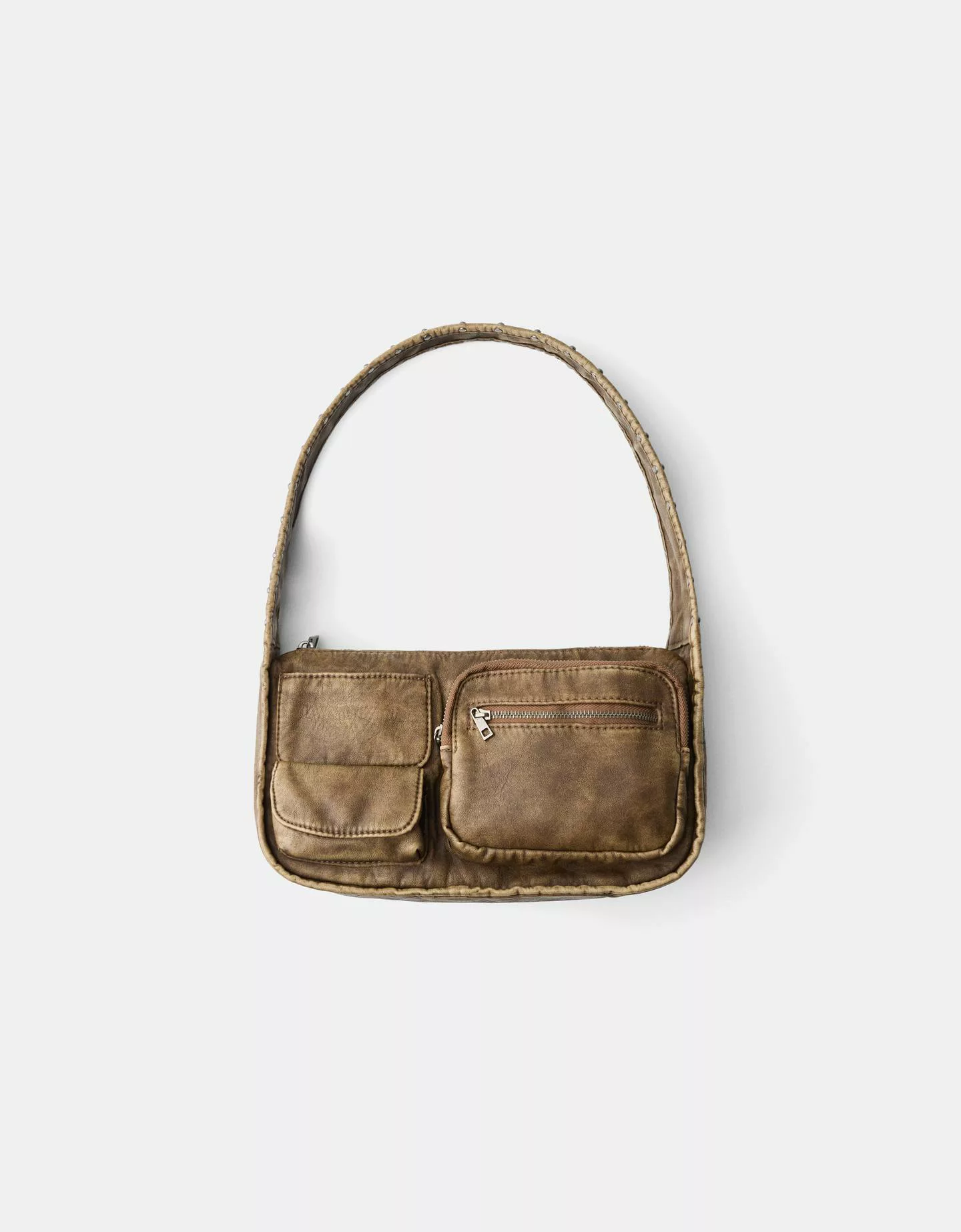 Bershka Bowling-Tasche Aus Kunstleder Damen Braun günstig online kaufen