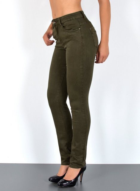 ESRA Straight-Jeans G1300 Damen Straight Fit Jeans-Hose High Waist, bis Übe günstig online kaufen