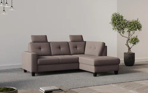 Places of Style Ecksofa "Varese", Kreuznaht in beige günstig online kaufen
