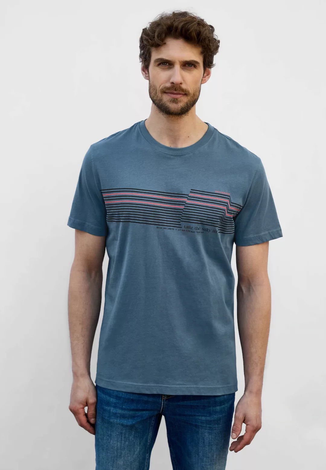 STREET ONE MEN T-Shirt, mit Rundhalsausschnitt günstig online kaufen