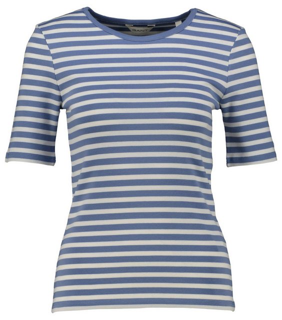 Gant T-Shirt Damen T-Shirt SLIM STRIPED RIBBED Slim Fit (1-tlg) günstig online kaufen