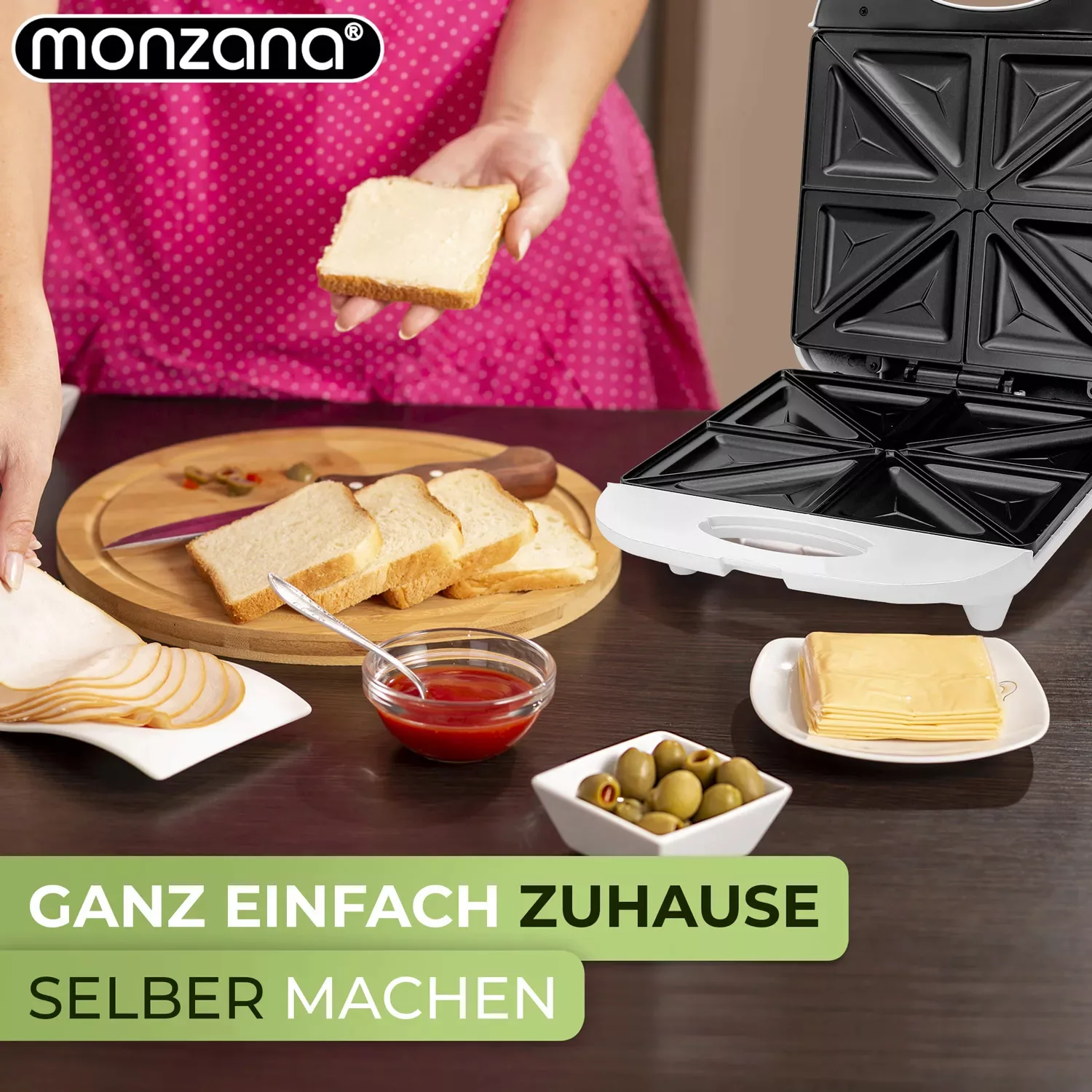 Sandwichmaker Weiß 1000W günstig online kaufen