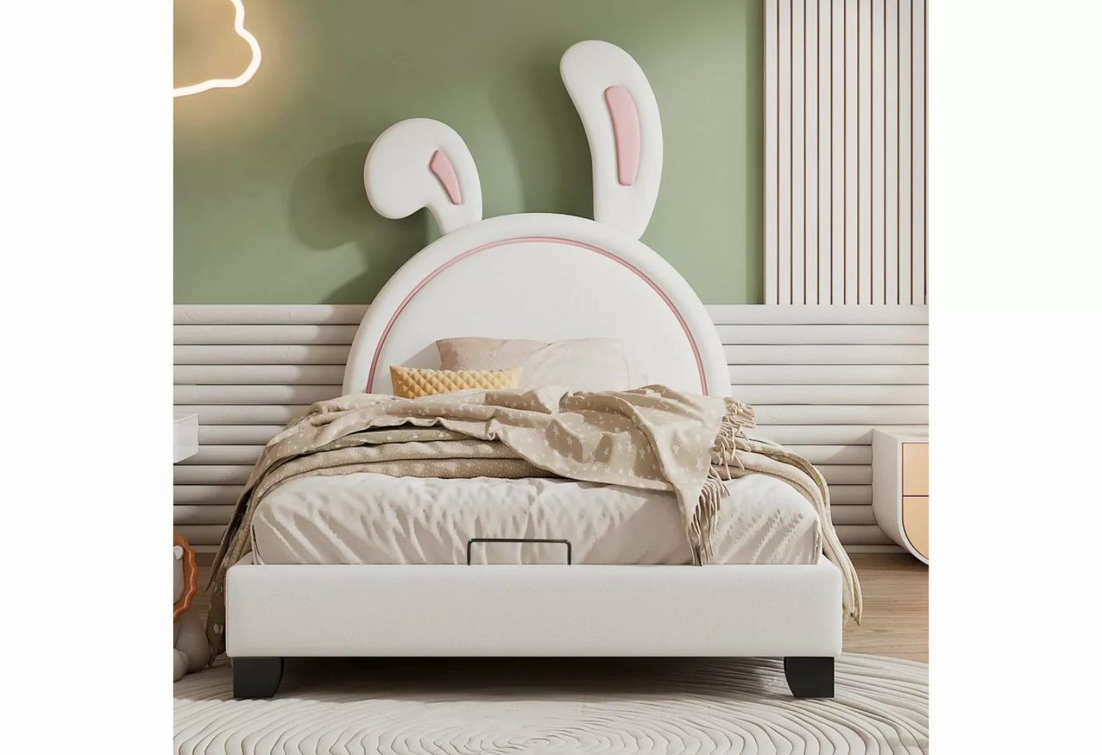 OKWISH Bett Einzelbett Kinderbett Polsterbett 90*200cm (mit Lattenrosten un günstig online kaufen