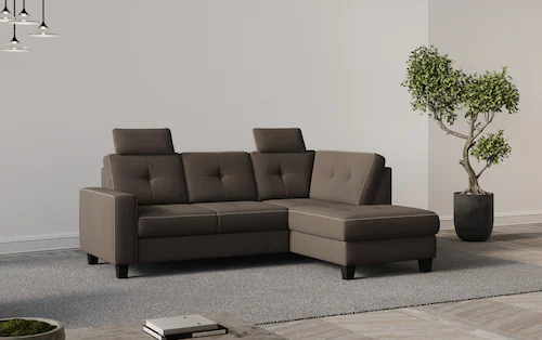 Places of Style Ecksofa »Varese«, Kreuznaht in beige günstig online kaufen