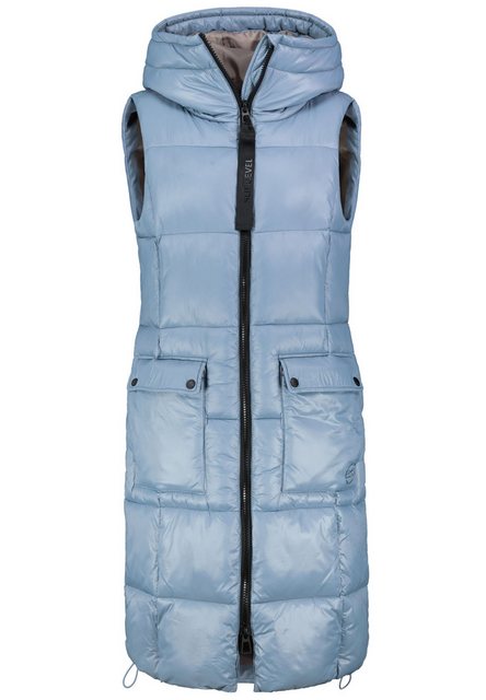 SUBLEVEL Steppweste Damen mit Kapuze Waistcoat lange Winter Weste Bodywarme günstig online kaufen