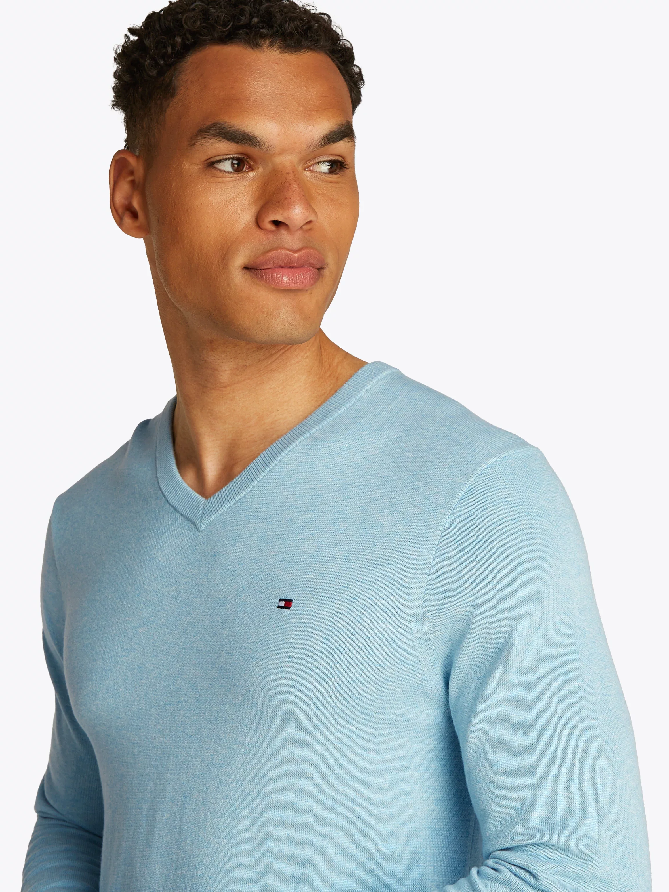 Tommy Hilfiger Strickpullover ESSENTIAL COTTON V NECK günstig online kaufen