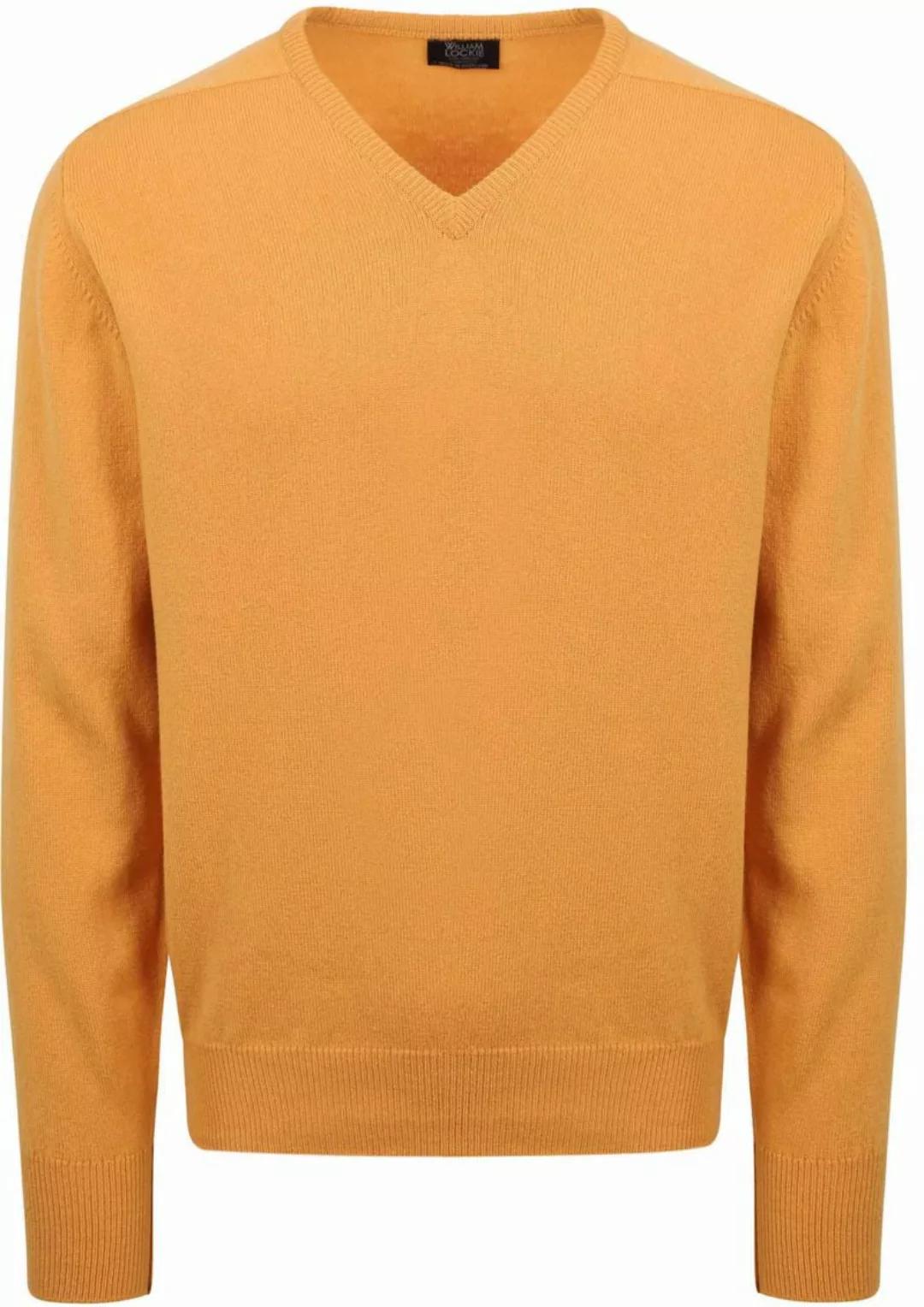 William Lockie V-Ausschnitt Pullover Lammwolle Gelb - Größe XL günstig online kaufen