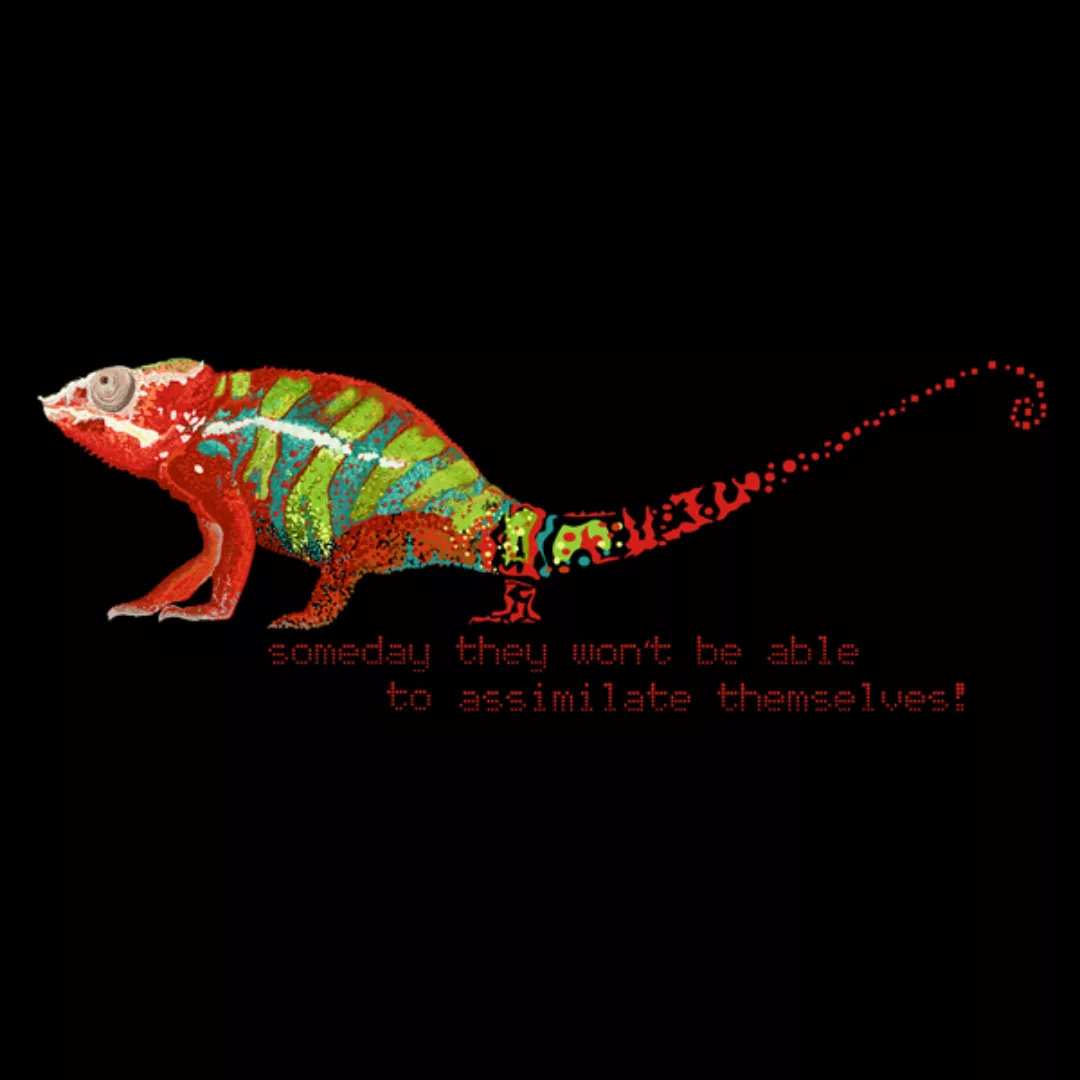 Chameleon - Männershirt Mit Print Aus Bio-baumwolle günstig online kaufen