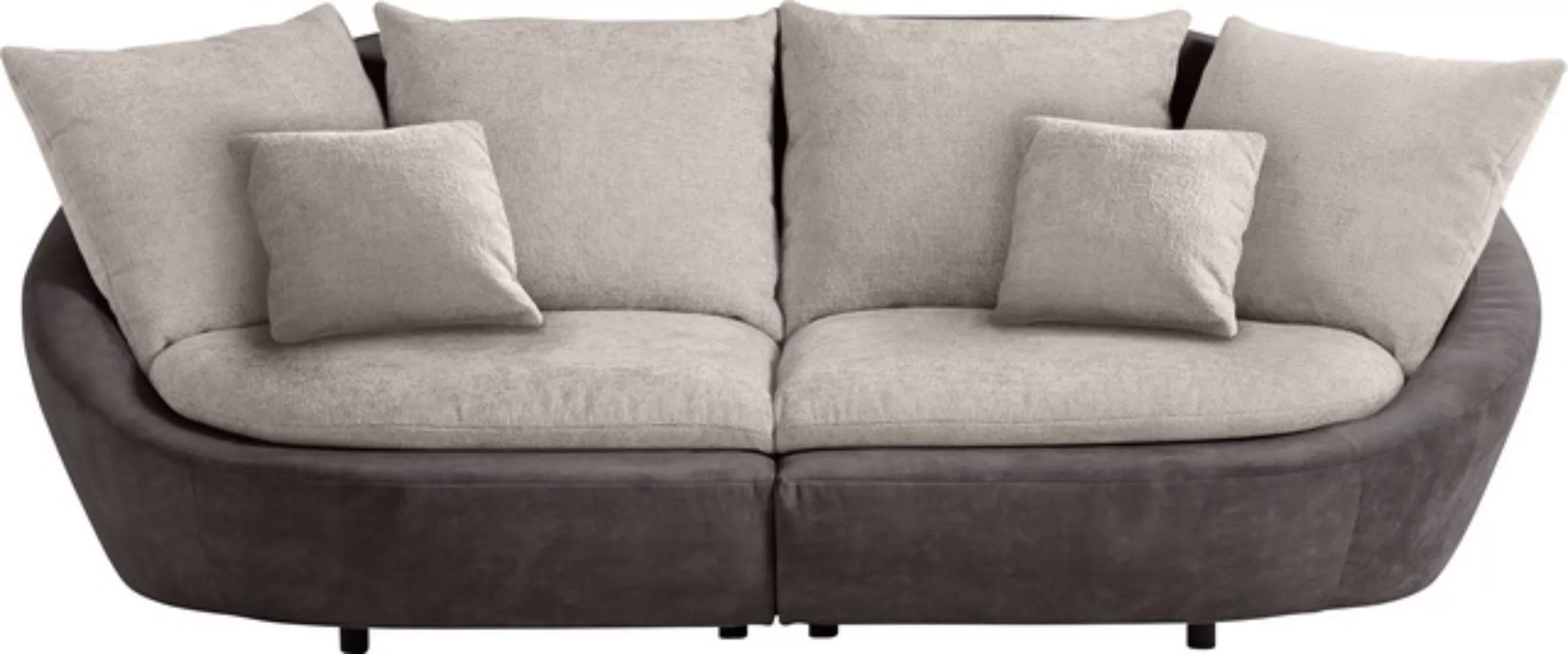 TRENDMANUFAKTUR Big-Sofa »Maui, inklusive 4 Rückenkissen und 2 Zierkissen, günstig online kaufen