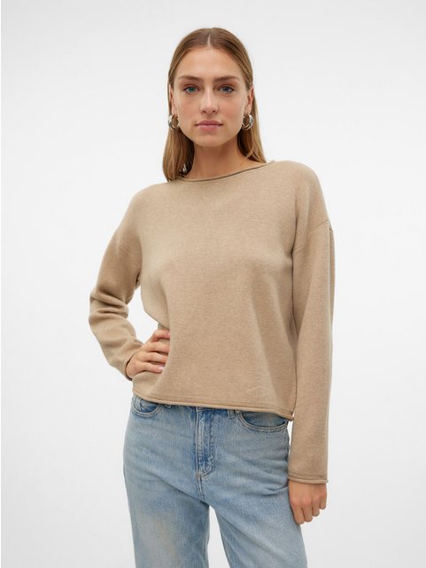 Vero Moda Strickpullover VMGOLD ROLL LS O-NECK PULLOVER GA günstig online kaufen