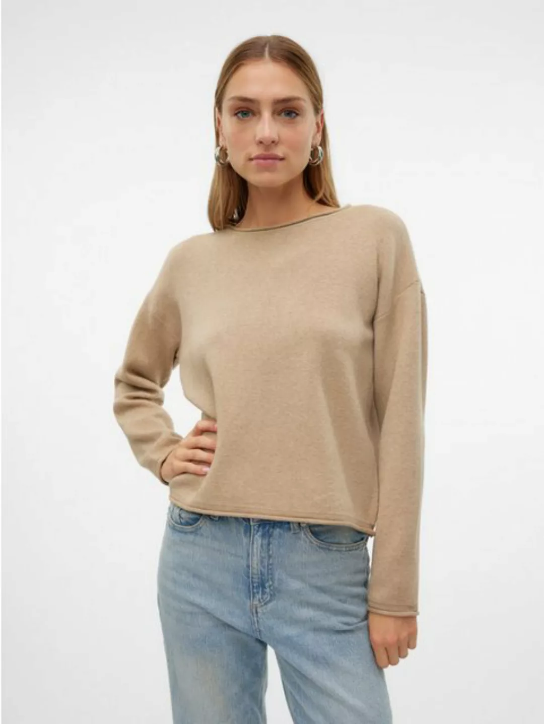 Vero Moda Strickpullover "VMGOLD ROLL LS O-NECK PULLOVER GA" günstig online kaufen