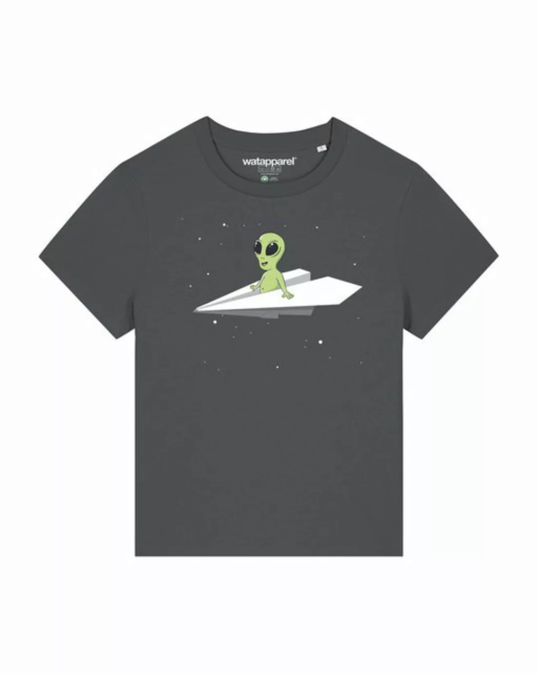 wat? Apparel Print-Shirt Alien on a paper plane (1-tlg) günstig online kaufen