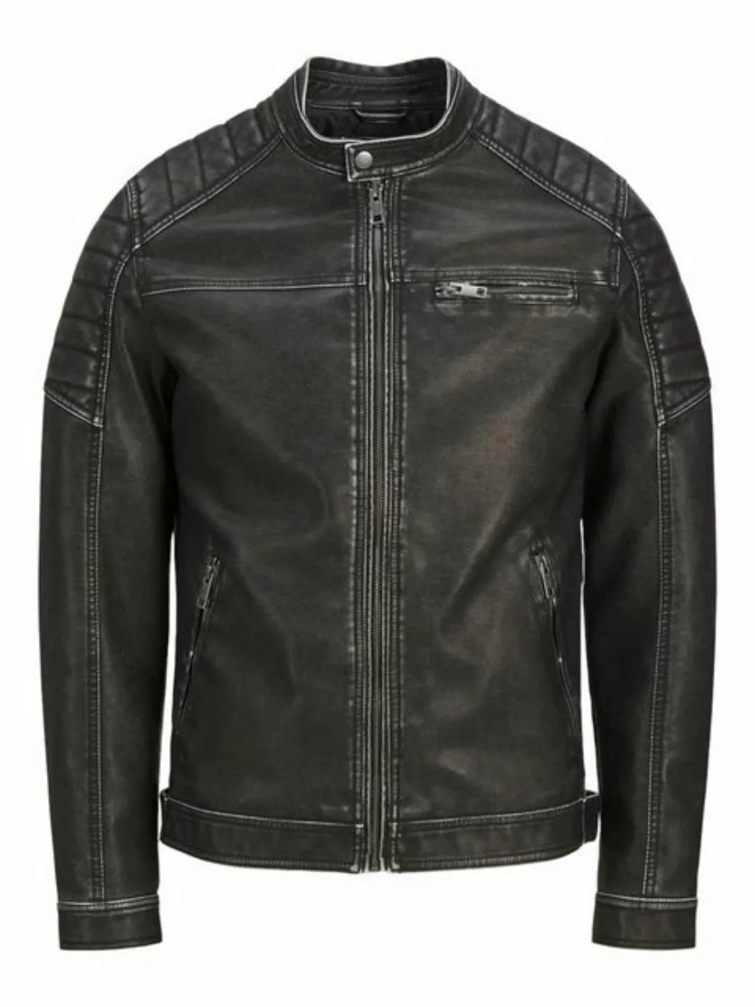 Jack & Jones Lederimitatjacke "JJEROCKY WASHED PU JACKET NOOS", ohne Kapuze günstig online kaufen