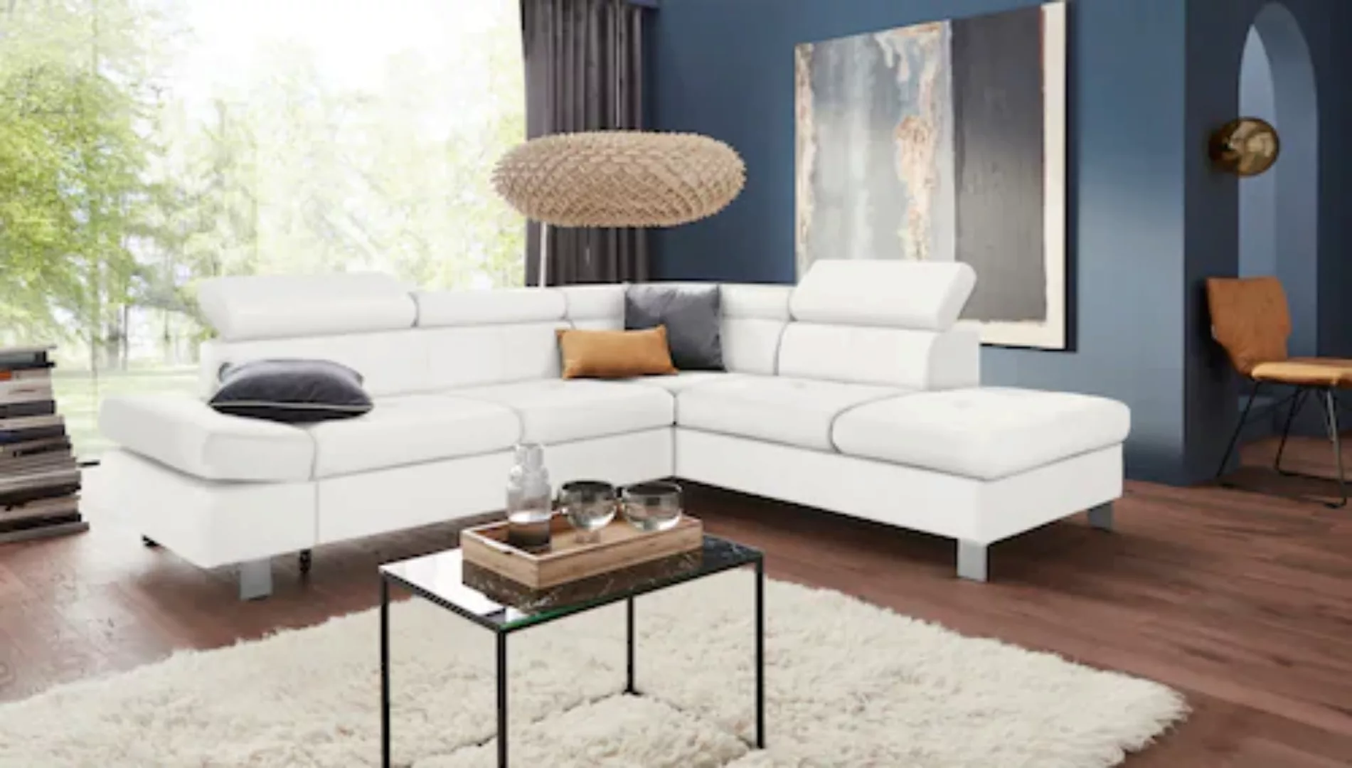 exxpo - sofa fashion Ecksofa Fiji, L-Form, mit Kopf- bzw. Rückenverstellung günstig online kaufen