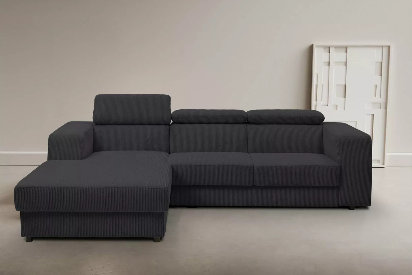 WERK2 Ecksofa "Cherry", Ecksofa mit verstellbaren Kopfteilen, Schlaffunktio günstig online kaufen