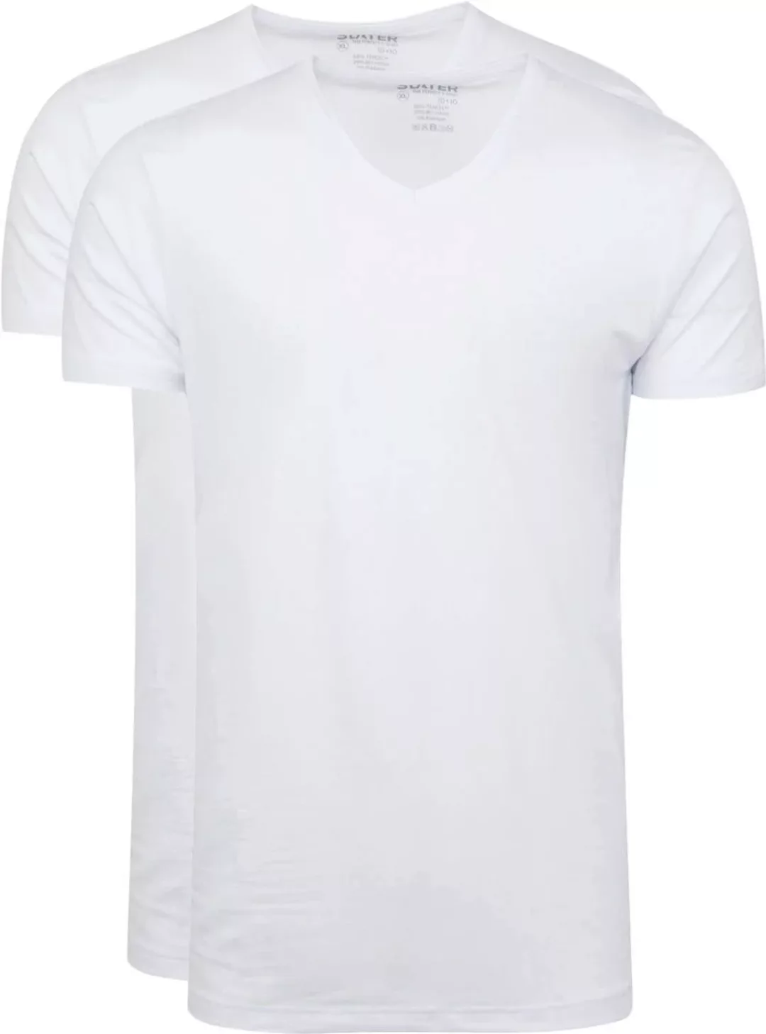 Slater 2er-Pack T-shirt V-Hals Weiß - Größe L günstig online kaufen