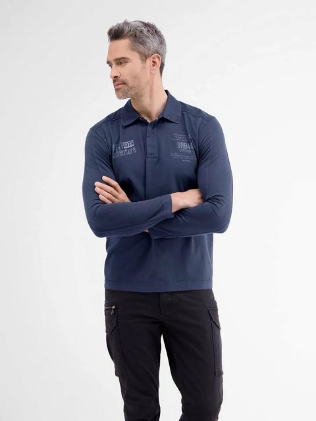 LERROS Langarm-Poloshirt "LERROS Langarm Rugbyshirt" günstig online kaufen
