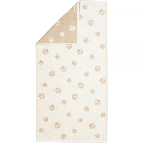 Cawö Handtücher We love Dogs Paws 6247 - Farbe: Natur-Beige - 33 - Handtuch günstig online kaufen