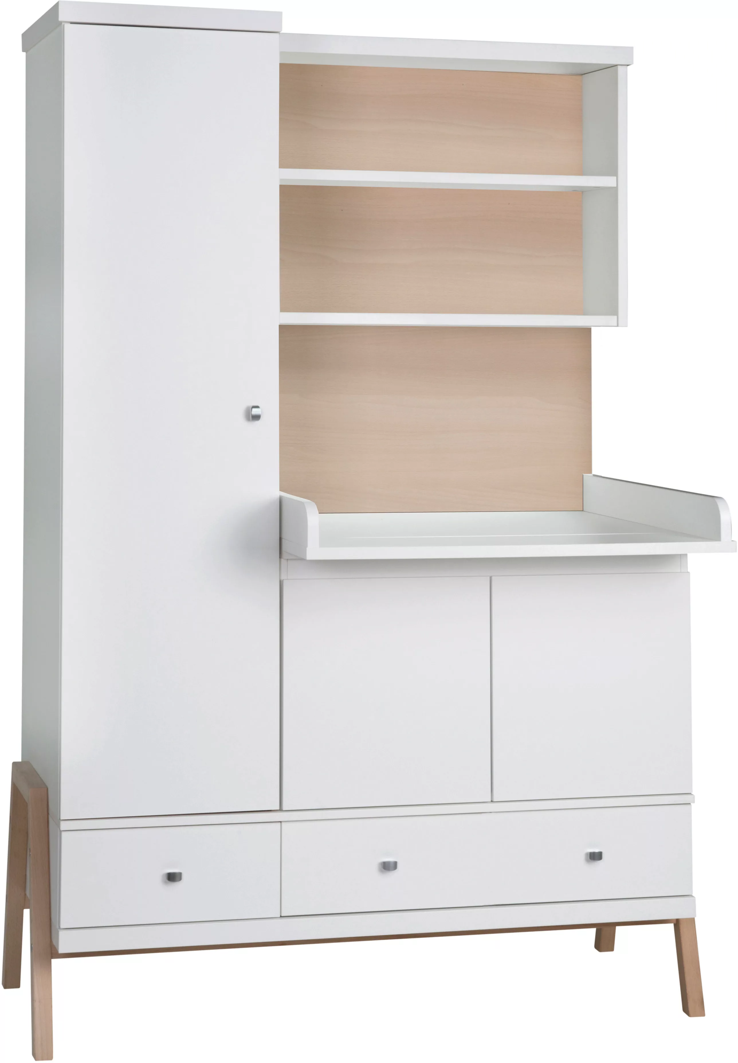 Schardt Kleiderschrank »Holly Nature, Kinderkleiderschrank«, mit Wickelkomm günstig online kaufen