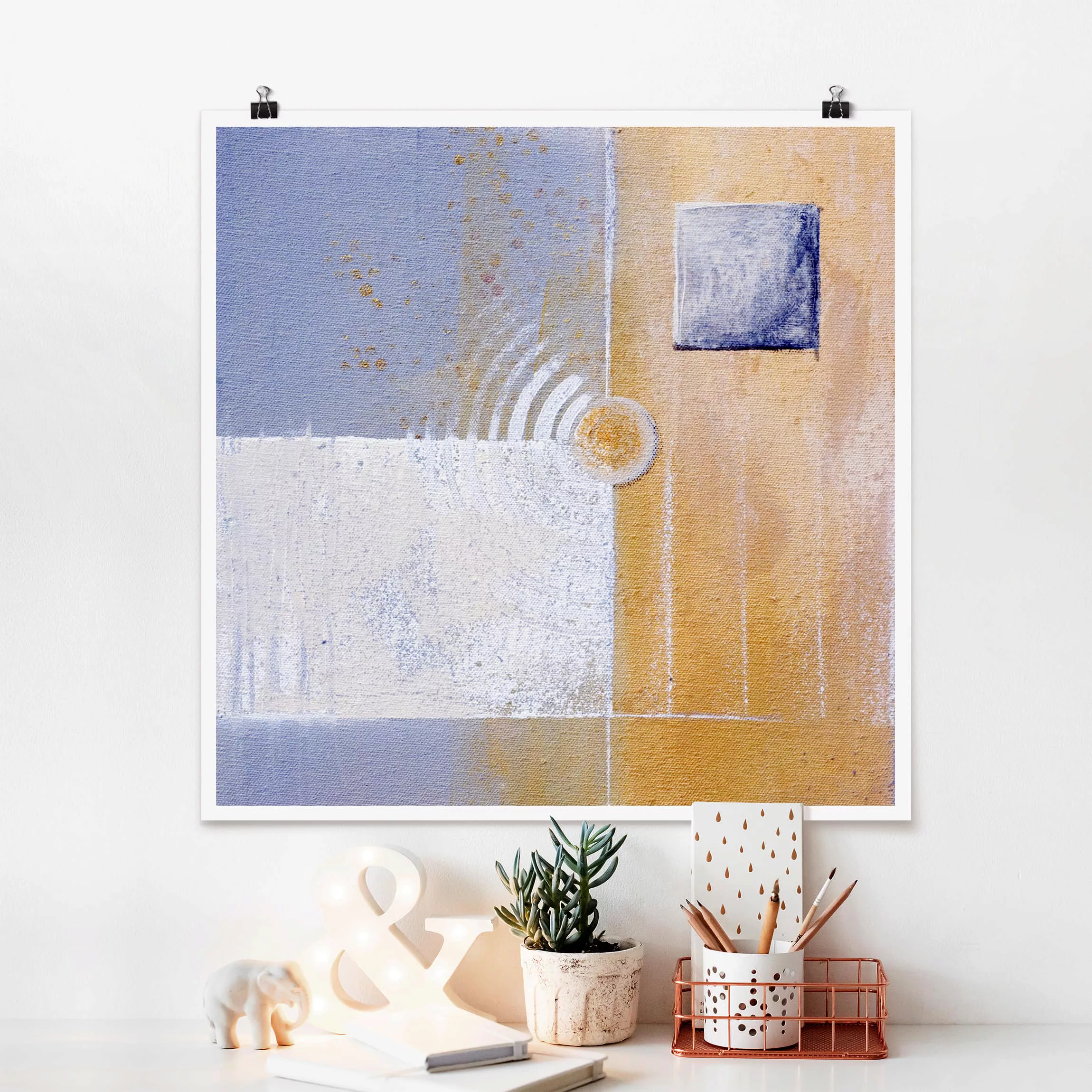 Poster Abstrakt - Quadrat Pastel for your room günstig online kaufen