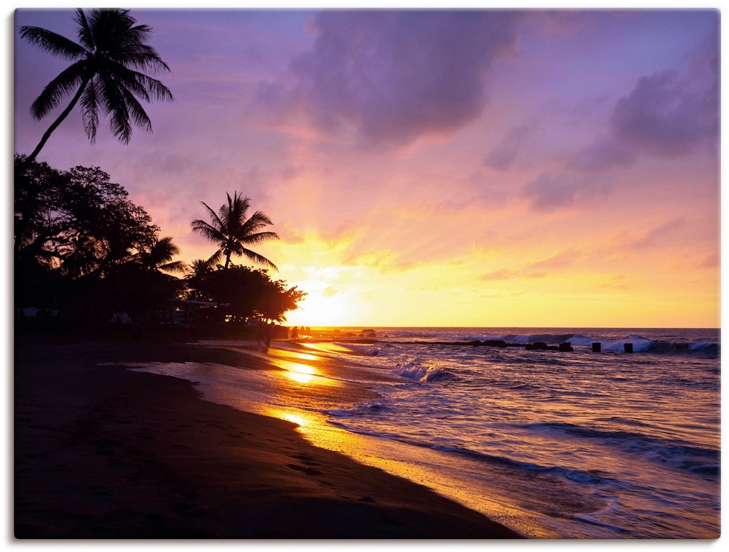 Artland Wandbild "Tropischer Strand", Sonnenaufgang & -untergang, (1 St.), günstig online kaufen