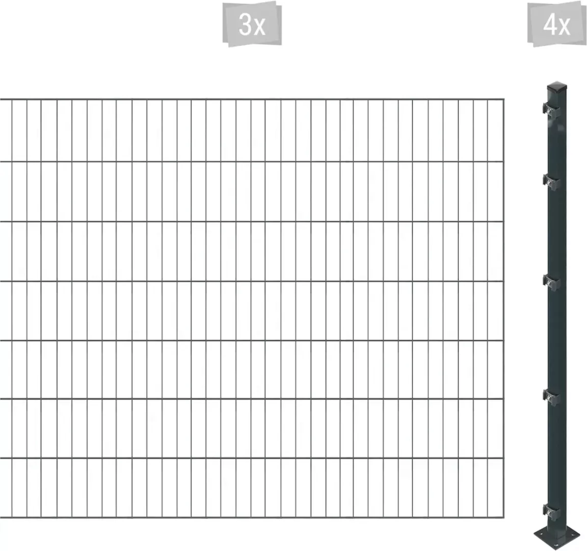 Arvotec Einstabmattenzaun "ESSENTIAL 140 zum Einbetonieren", Zaunhöhe 140 c günstig online kaufen