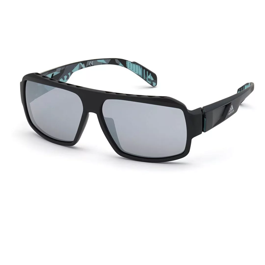 Adidas Sp0026 Sonnenbrille Mirror Grey/CAT3 Matte Black / Turquoise günstig online kaufen