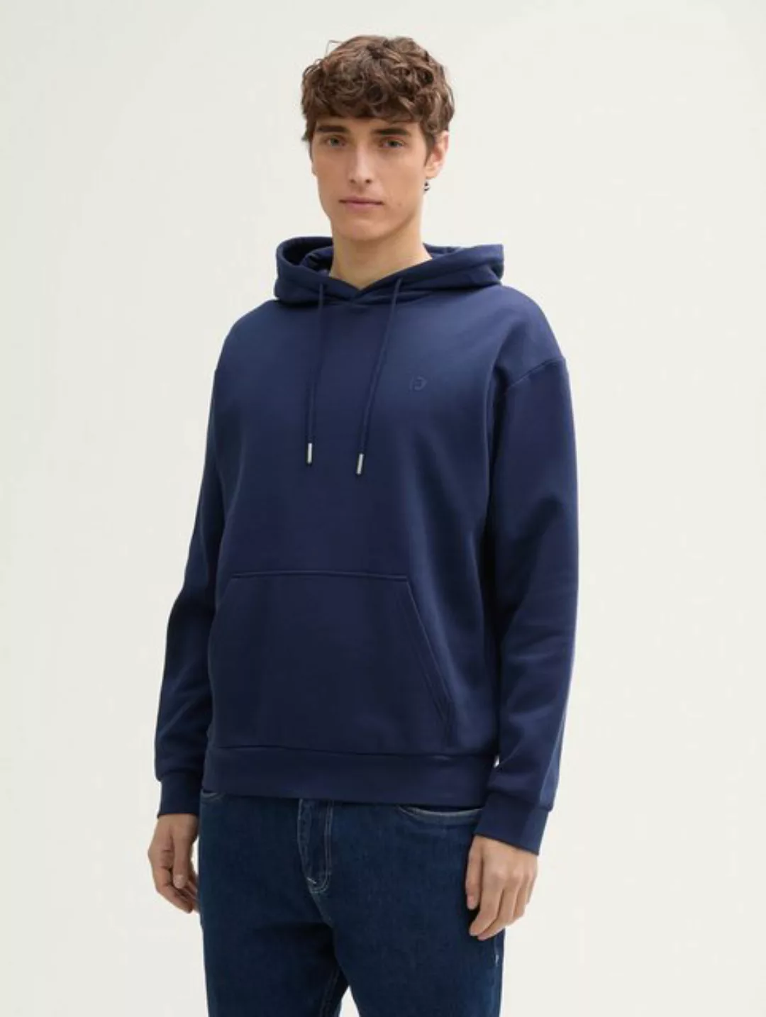 TOM TAILOR Denim Sweatshirt Hoodie Sweatshirt mit Logo-Print günstig online kaufen