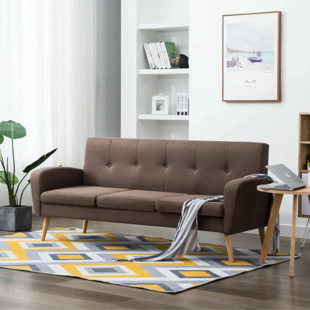 3-sitzer-sofa Stoff Braun günstig online kaufen