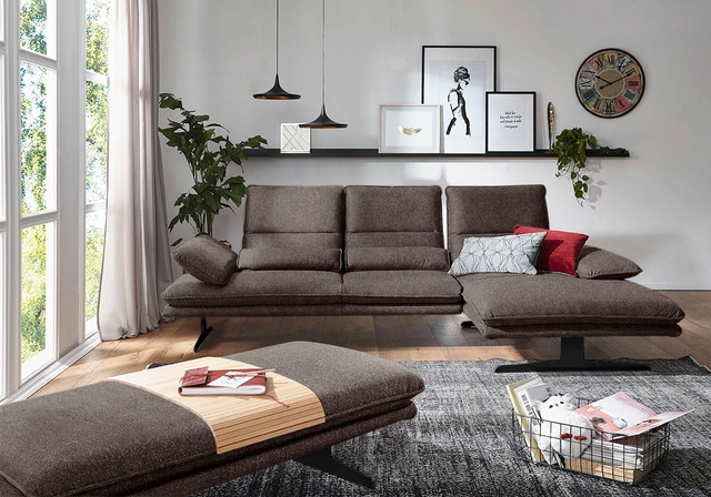 W.SCHILLIG Ecksofa "broadway, Designsofa mit tollem Sitzkomfort, L-Form", S günstig online kaufen