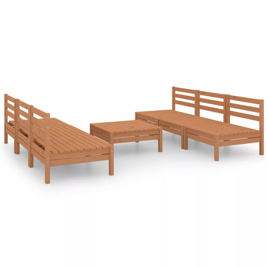 7-tlg. Garten-lounge-set Honigbraun Massivholz Kiefer günstig online kaufen