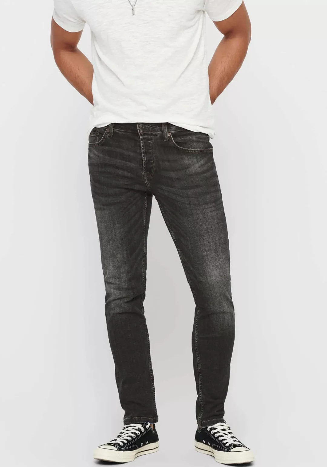 ONLY & SONS Slim-fit-Jeans "ONSWEFT REG. D. GREY 6458 JEANS VD" günstig online kaufen