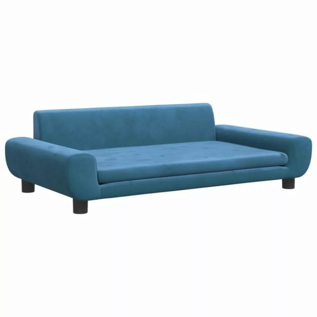 vidaXL Kindersofa Kindersofa Blau 100x54x33 cm Samt Kindercouch Kindermöbel günstig online kaufen