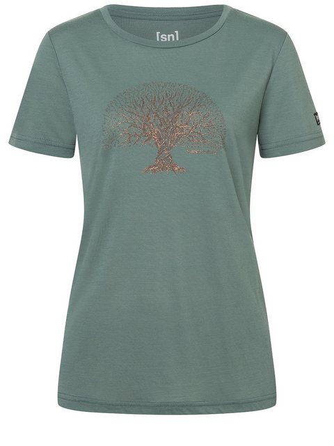 SUPER.NATURAL Print-Shirt Merino T-Shirt W TREE OF KNOWLEDGE TEE geruchshem günstig online kaufen