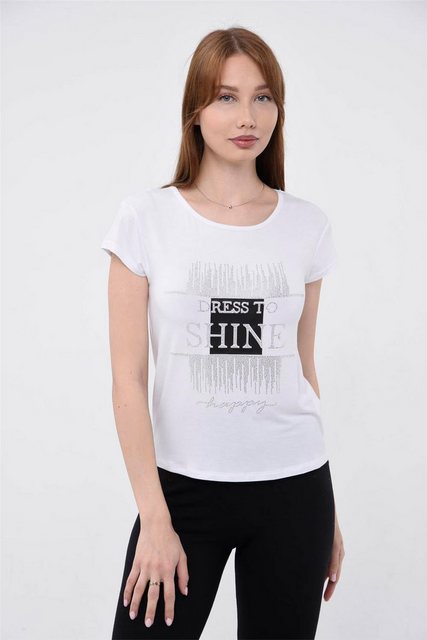 HomeStore T-Shirt Glanz Druck T-Shirt günstig online kaufen