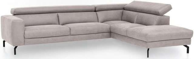 Places of Style Ecksofa "Olanta, L-Form", mit verstellbaren Kopfstützen günstig online kaufen