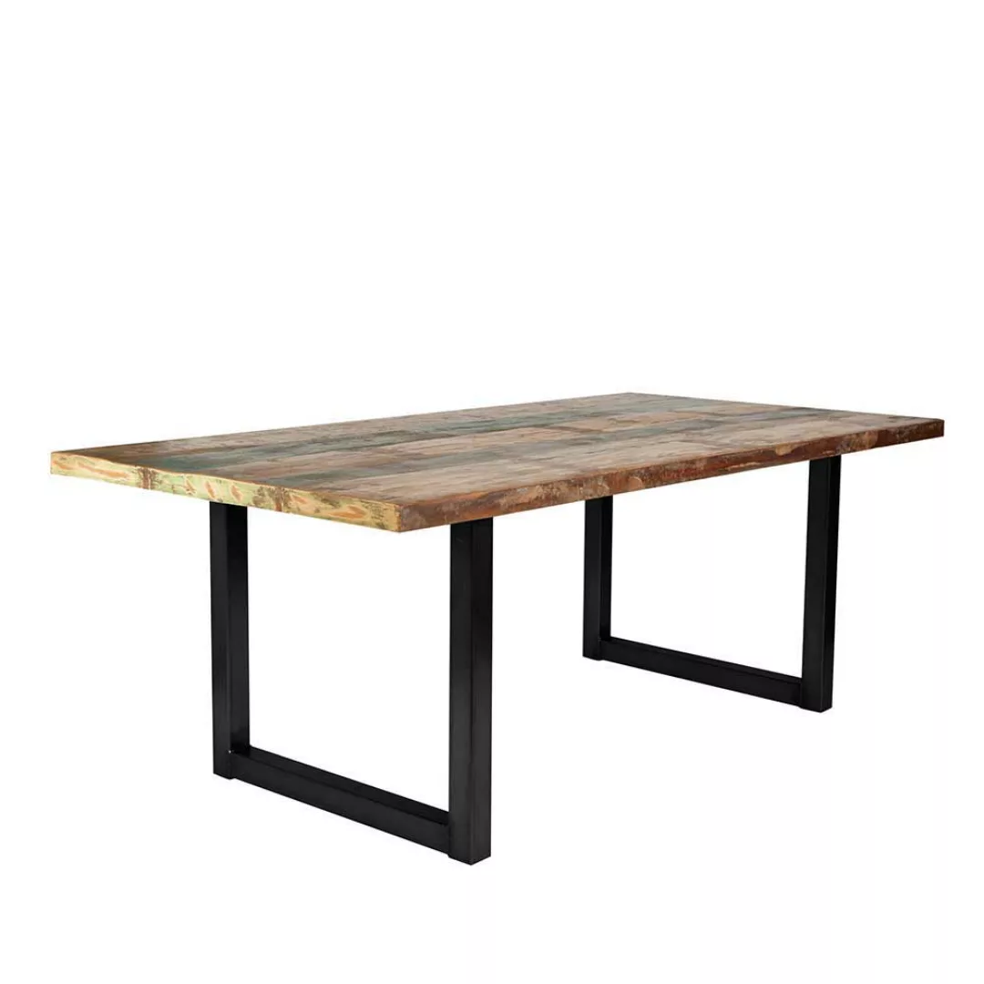 Tisch aus Recyclingholz Stahl günstig online kaufen