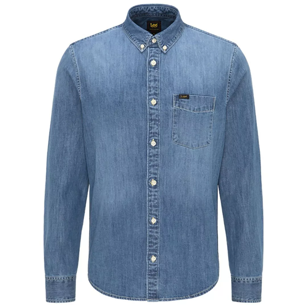 Lee Button Down L880plqk Langarm-shirt M Tide Blue günstig online kaufen