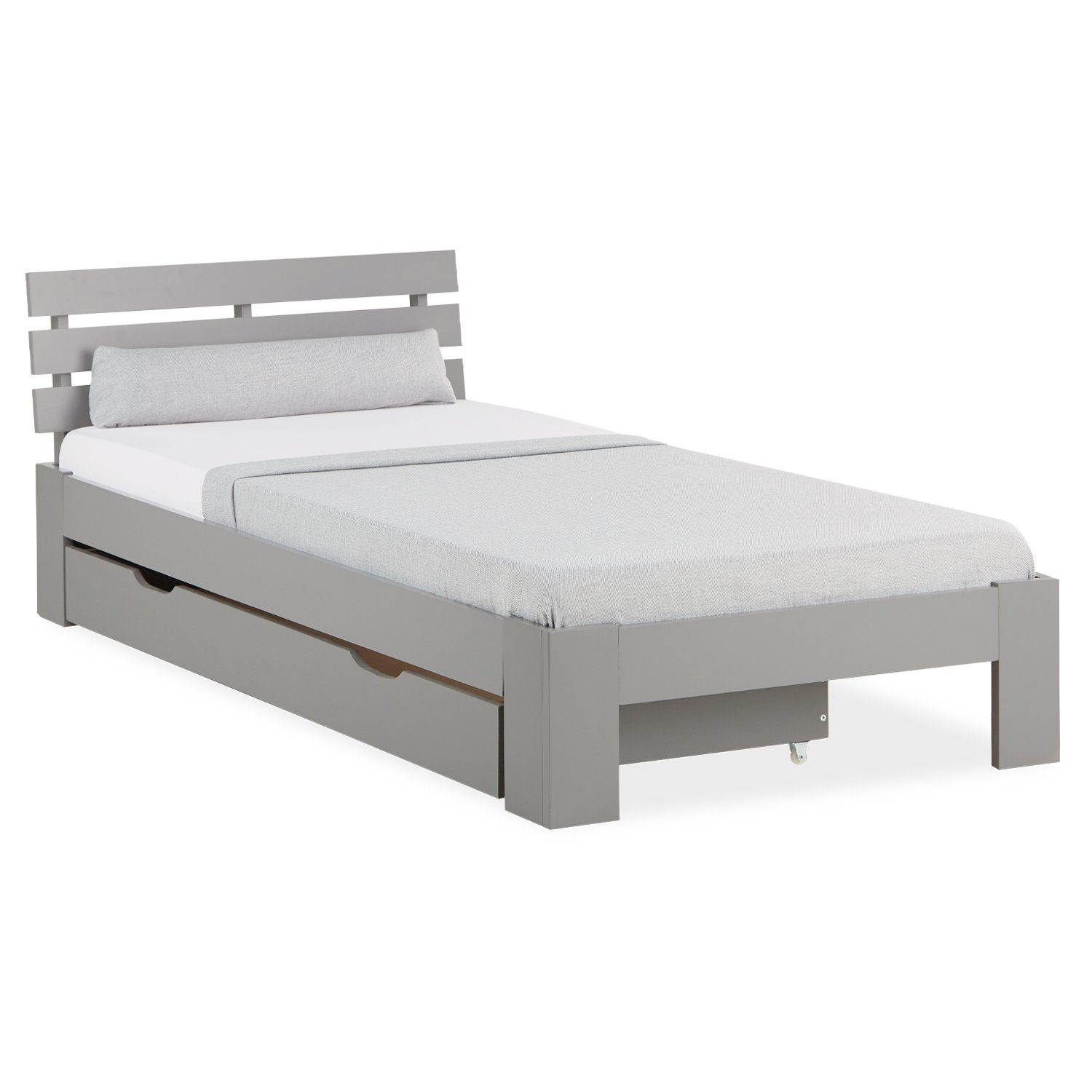 Homestyle4u Holzbett Bett Doppelbett mit Kopfteil günstig online kaufen
