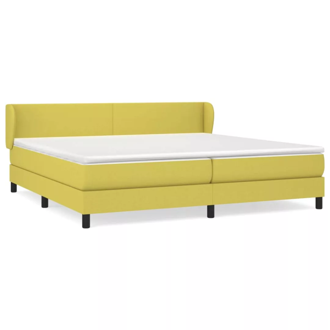 Vidaxl Boxspringbett Mit Matratze Grün 200x200 Cm Stoff günstig online kaufen