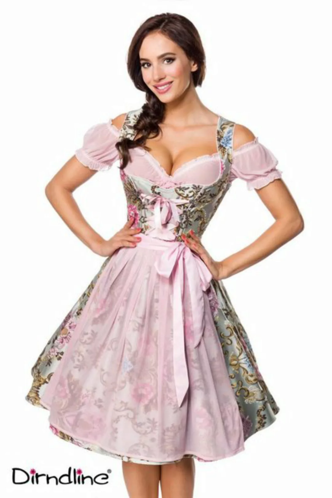 Dirndline Dirndl Dirndline - Premium Brokat-Dirndl inkl. Bluse - (2XL,3XL,L günstig online kaufen