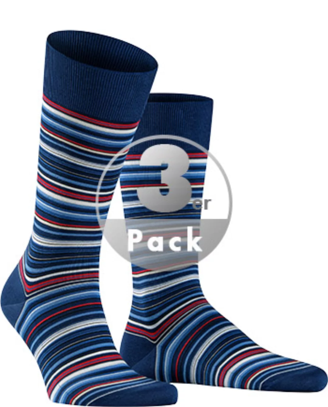 FALKE Microblock Herren Socken, 43-44, Blau, Streifen, Baumwolle, 14041-600 günstig online kaufen