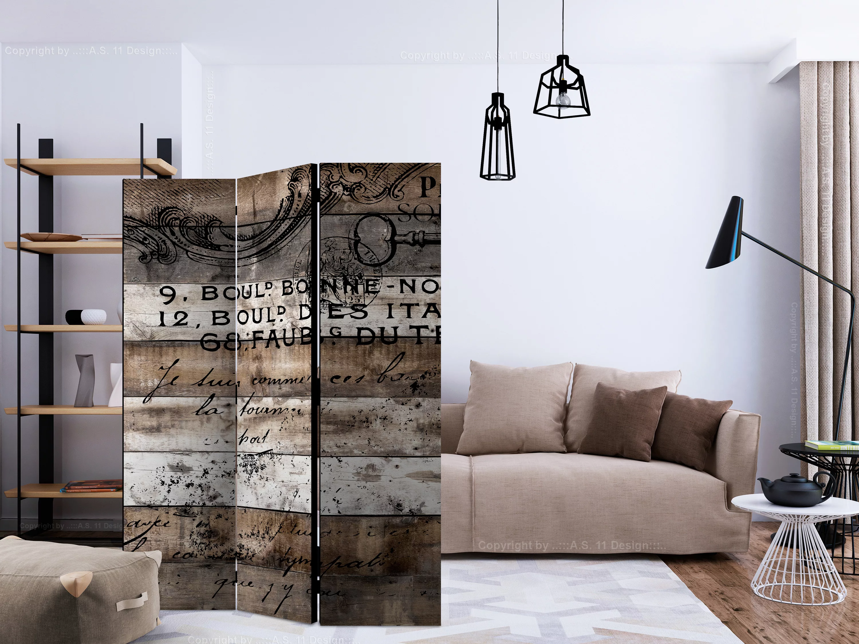 3-teiliges Paravent - Old Vineyard [room Dividers] günstig online kaufen