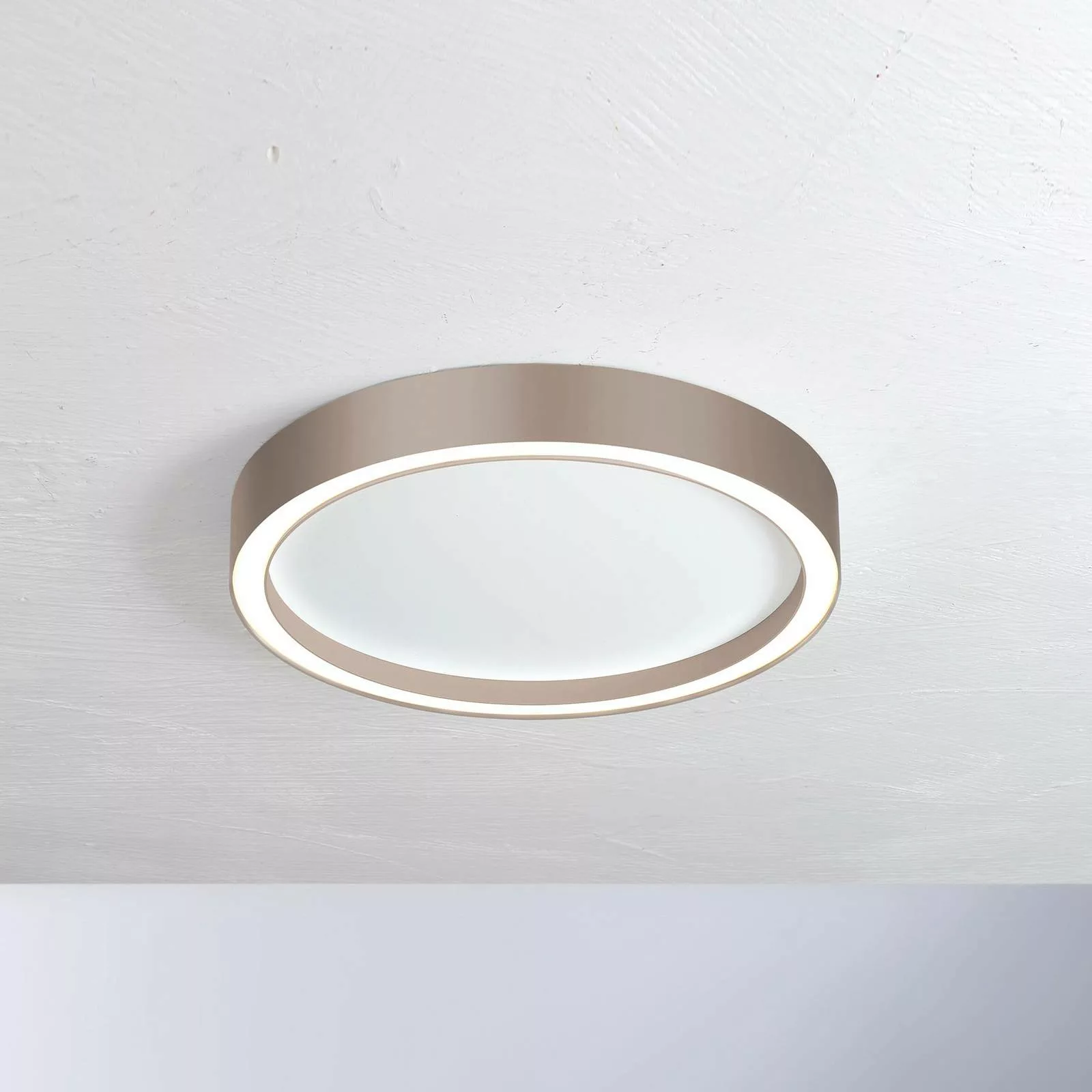 Bopp Aura LED-Deckenlampe Ø 40cm weiß/taupe günstig online kaufen
