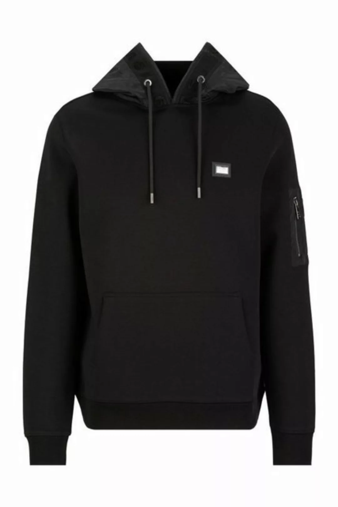 19V69 ITALIA Hoodie PIETRO TAPE Herren Oversize Kapuzenpullover in schwarz günstig online kaufen