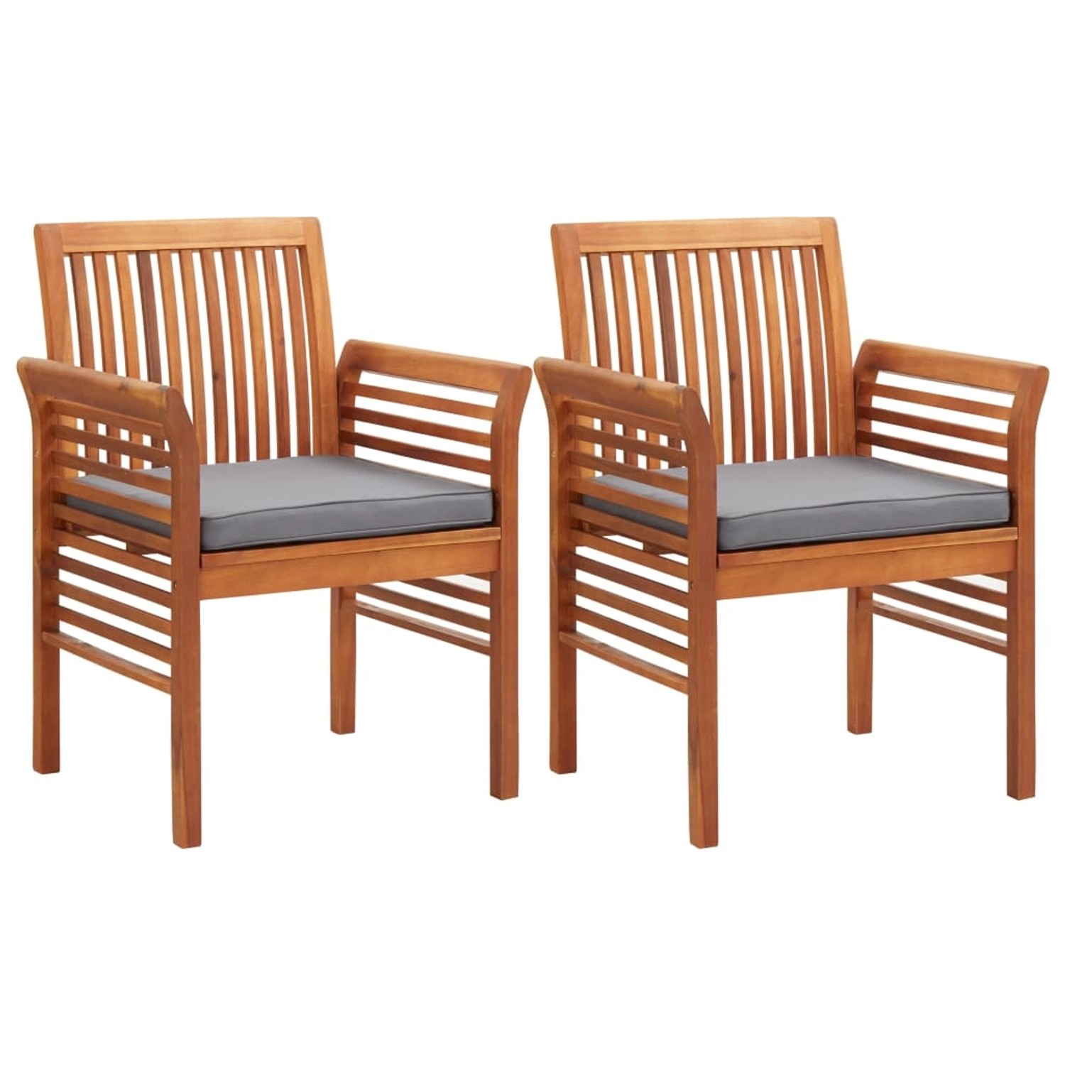 Garten-essstühle Mit Sitzpolster 2 Stk. Akazie Massivholz günstig online kaufen