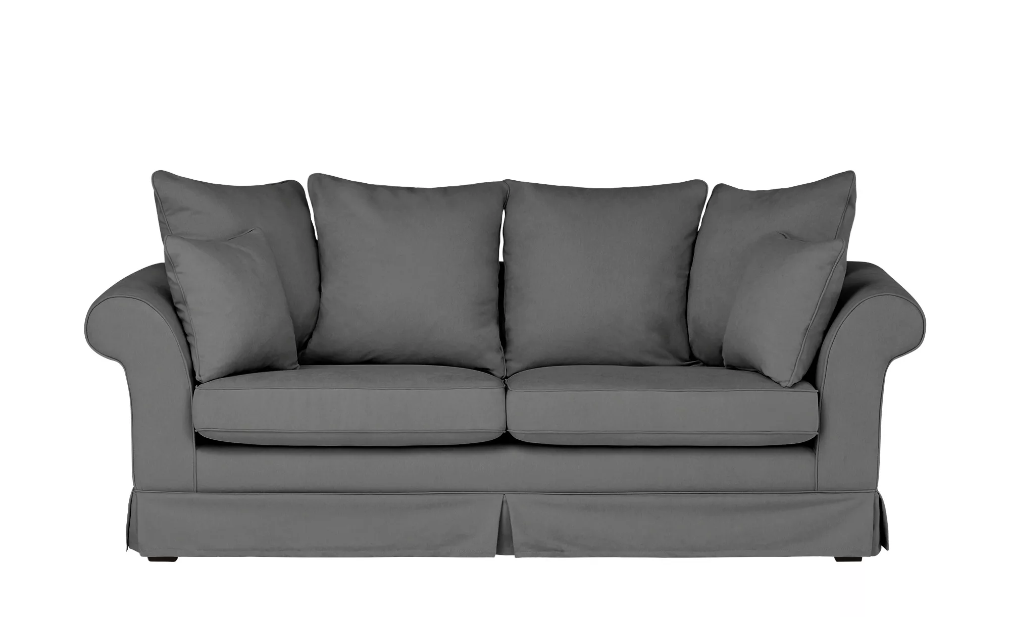 Hussensofa Webstoff Hampton ¦ grau ¦ Maße (cm): B: 214 H: 70 T: 92 Polsterm günstig online kaufen