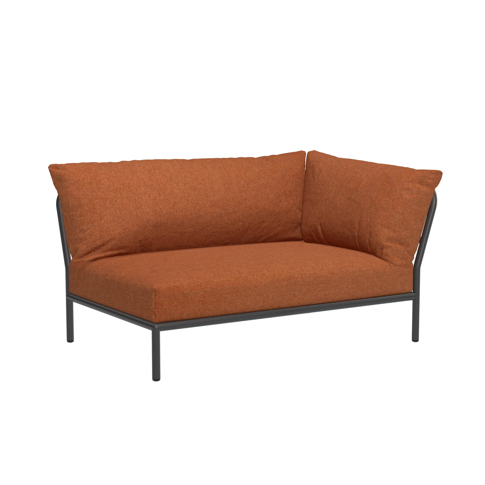 LEVEL2 Outdoor Sofa Lounge-Modul 2 Rost Dunkelgrau Rechts günstig online kaufen